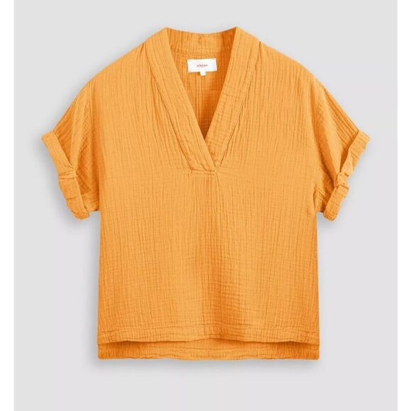 Xirena Tops - XIRENA AVERY COTTON MUSLIN POPOVER TOP
